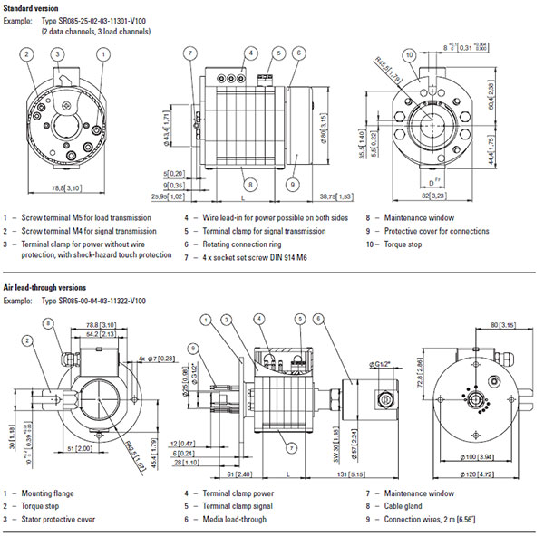 SR085 SLIPRING DIMENSIONS