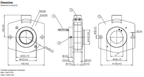 SR085B SLIPRING DIMENSIONS