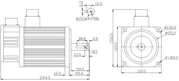 1200W ACH11120D SERVO MOTOR TEKNK ZM