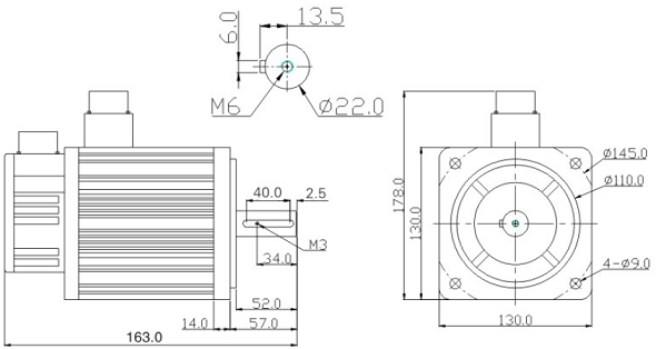 1000W ACH13100C SERVO MOTOR TEKNK ZM