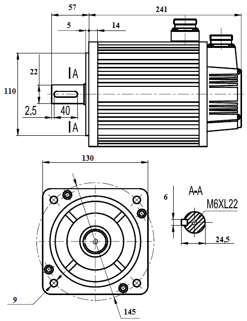 2300W ACH13230A SERVO MOTOR TEKNK ZM